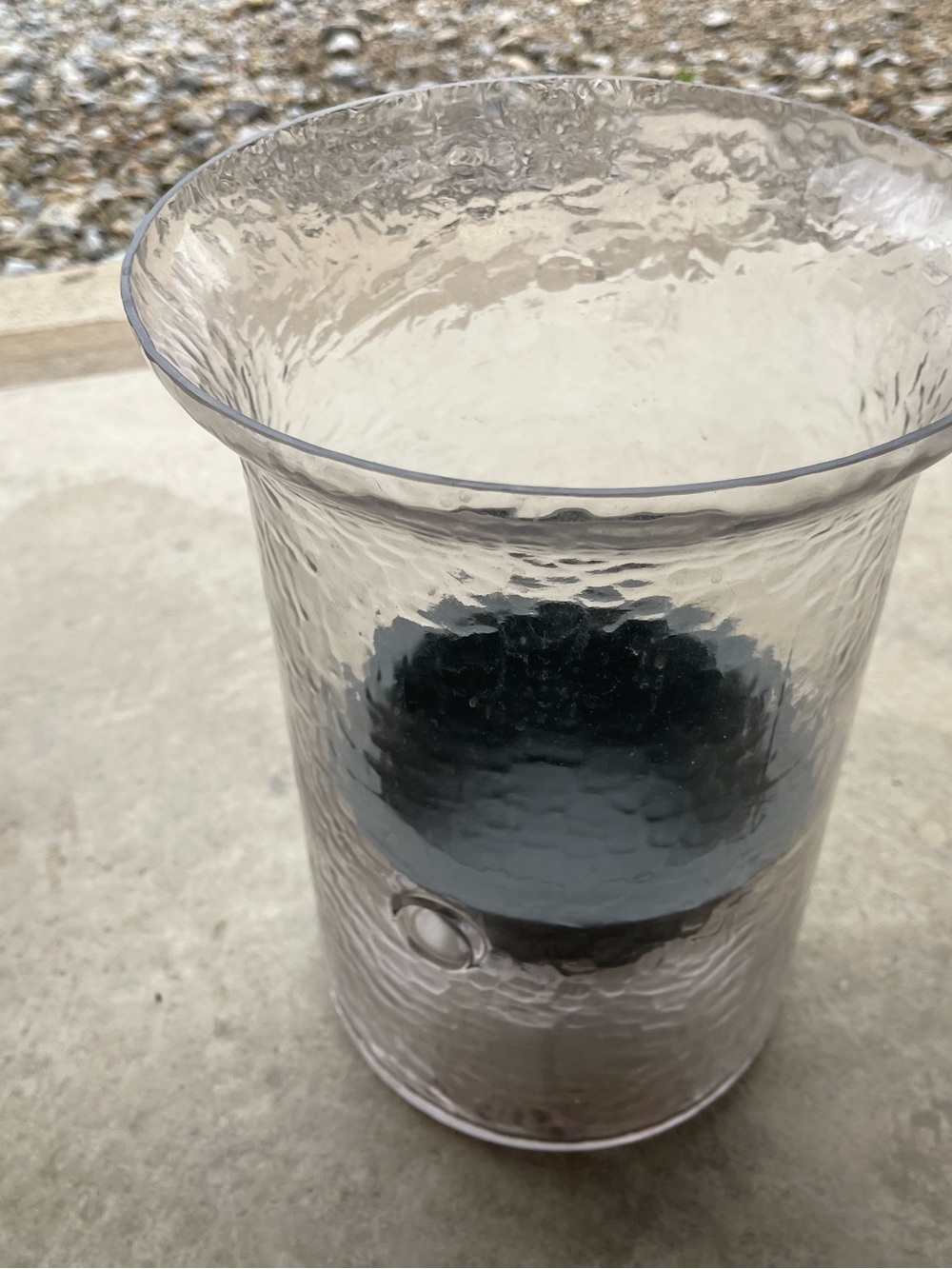 Ashland Clear Glass Candle Holder with Black Insert